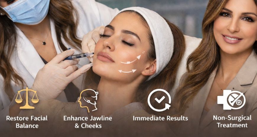 Full Face Contouring with Filler in Dubai