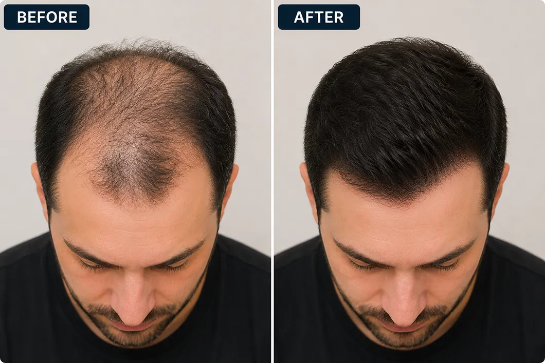 PRF for hair loss before and after