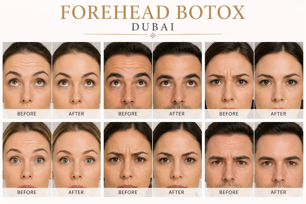 botox forehead before and after​