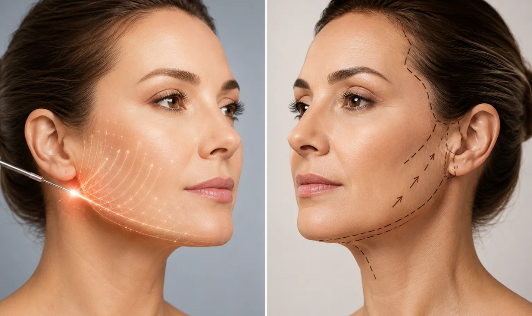 Face Endolift vs Traditional Facelift