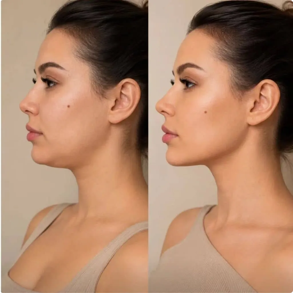 Full Face Contouring Before After