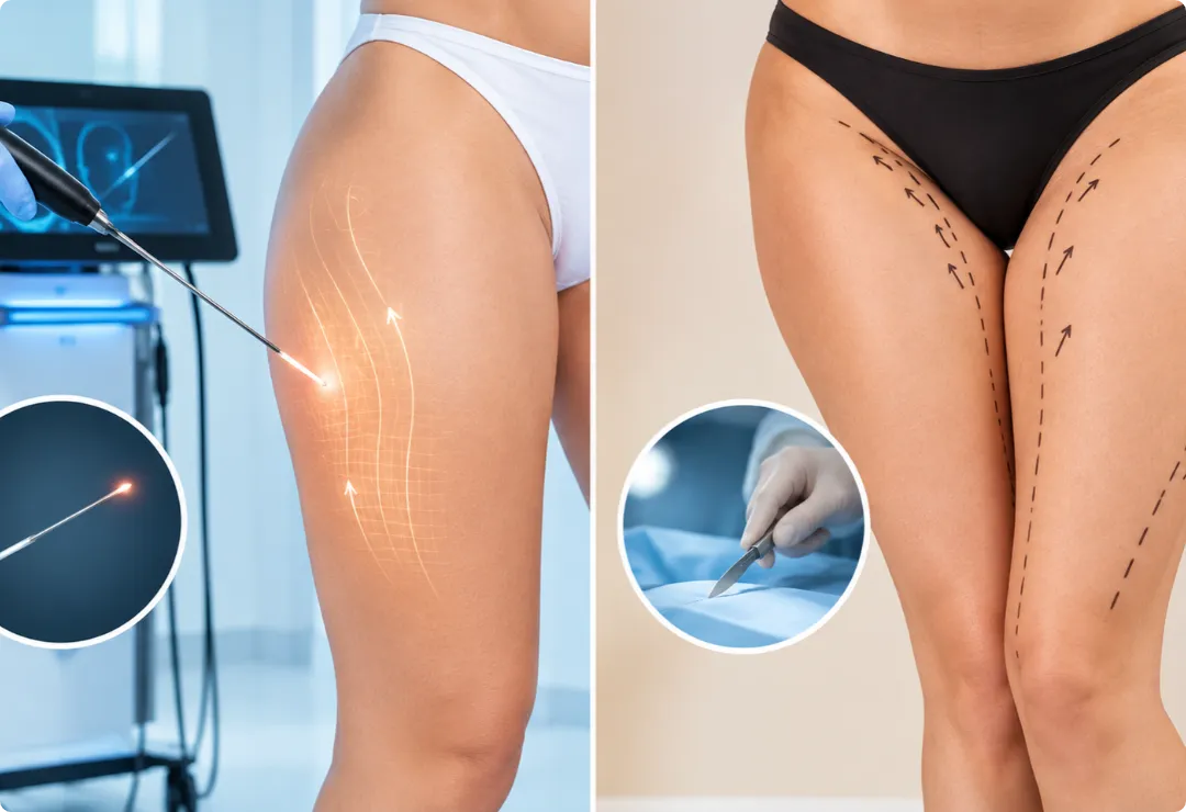 Endolift vs Thigh Lift